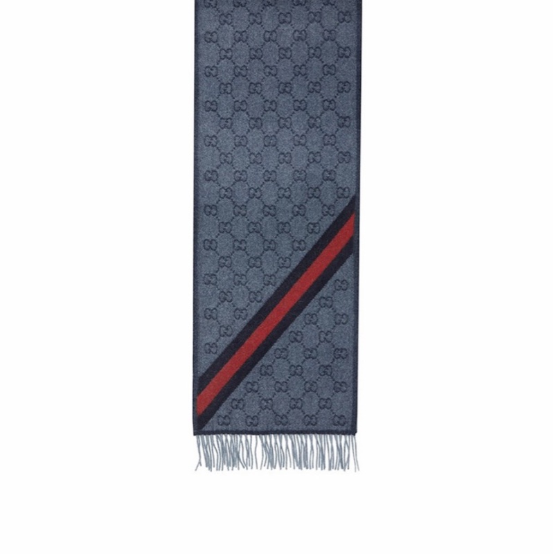 Gucci 男女同款 logo提花流蘇圍巾均碼碼190cm*37cm-0