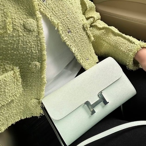 Hermes Constance康康togo 氣泡綠銀扣20.5*12*3 全新閒置配件塵袋盒子