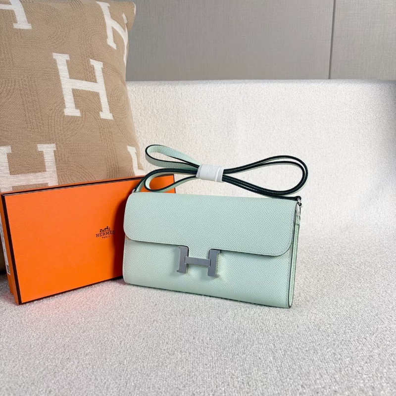 Hermes Constance康康togo 氣泡綠銀扣20.5*12*3 全新閒置配件塵袋盒子-4
