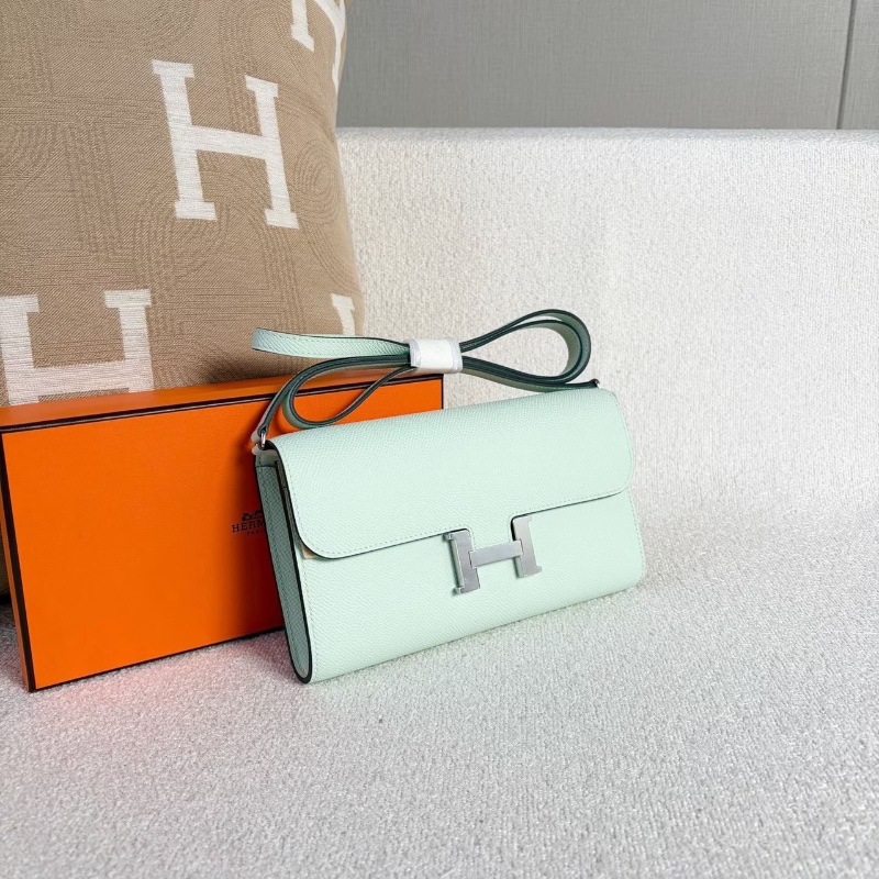 Hermes Constance康康togo 氣泡綠銀扣20.5*12*3 全新閒置配件塵袋盒子-5