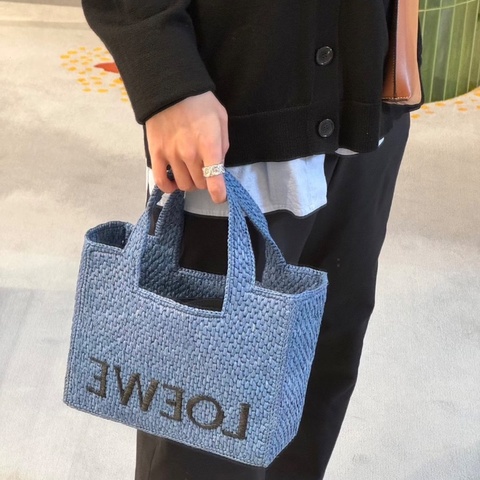 Loewe 草編托特包tote 98新配件塵袋 23*19*10