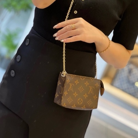 LV M47546 15老花洗漱包鏈條包🏅