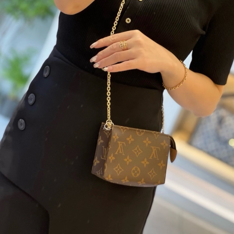 LV M47546 15老花洗漱包鏈條包🏅-0