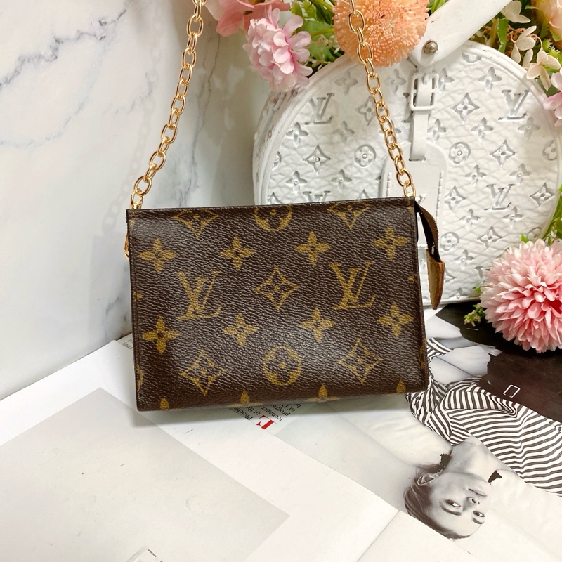 LV M47546 15老花洗漱包鏈條包🏅-4