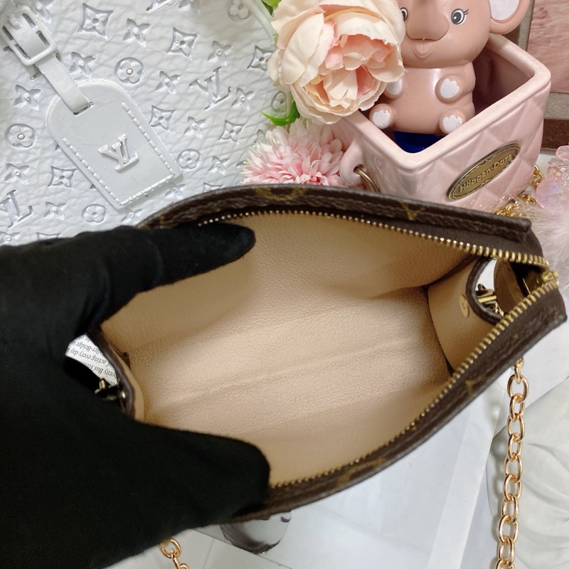 LV M47546 15老花洗漱包鏈條包🏅-21