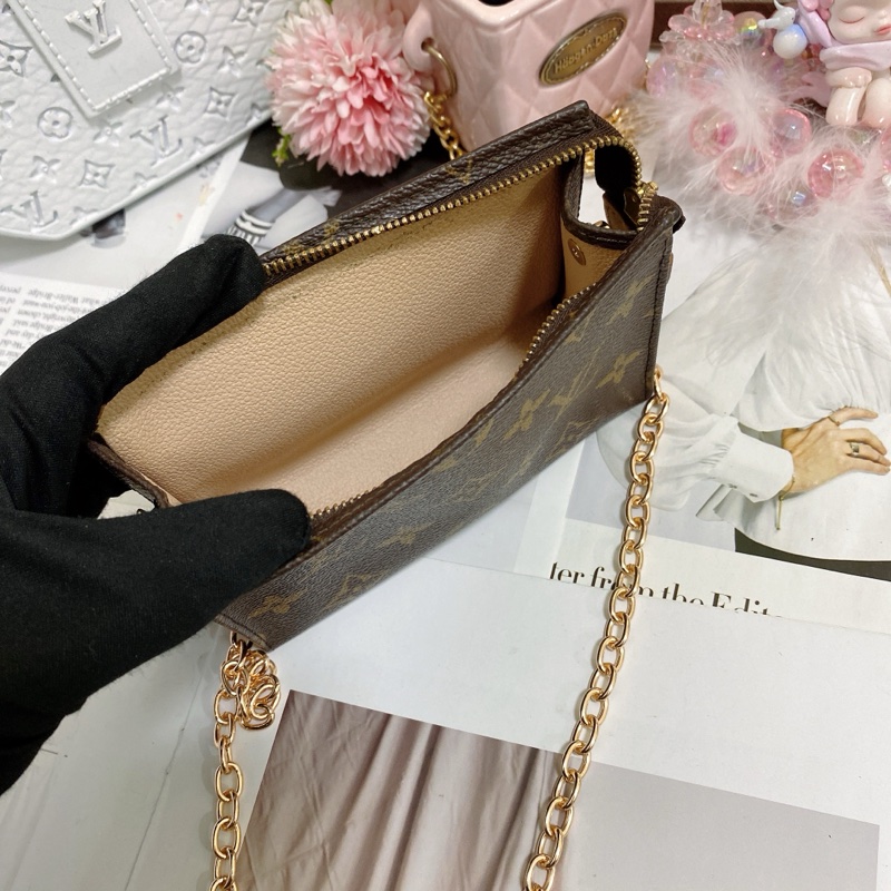 LV M47546 15老花洗漱包鏈條包🏅-26