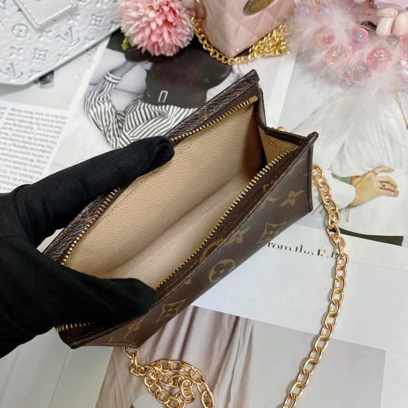 LV M47546 15老花洗漱包鏈條包🏅-27