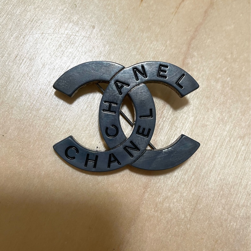Chanel vintage復古作舊字母胸針-7
