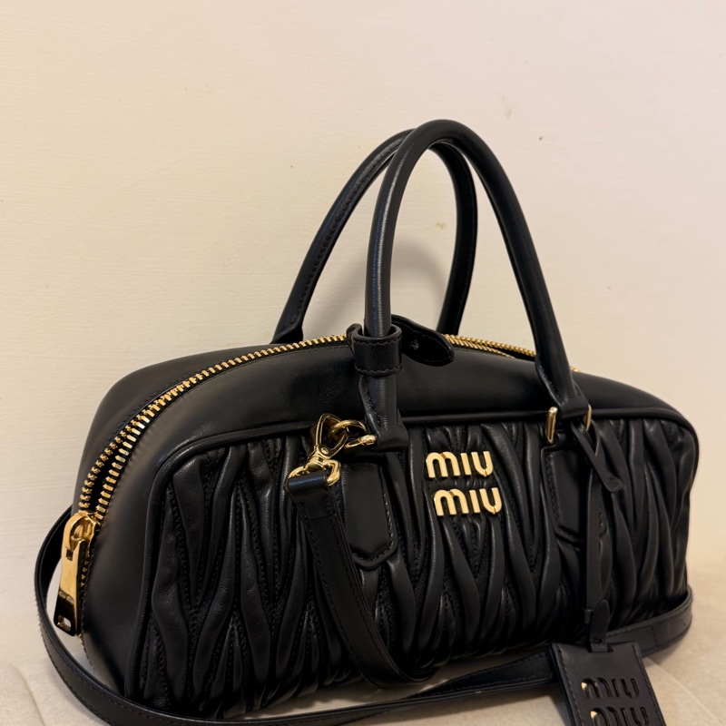 miumiu 保齡球包 黑色(誠可談)-8