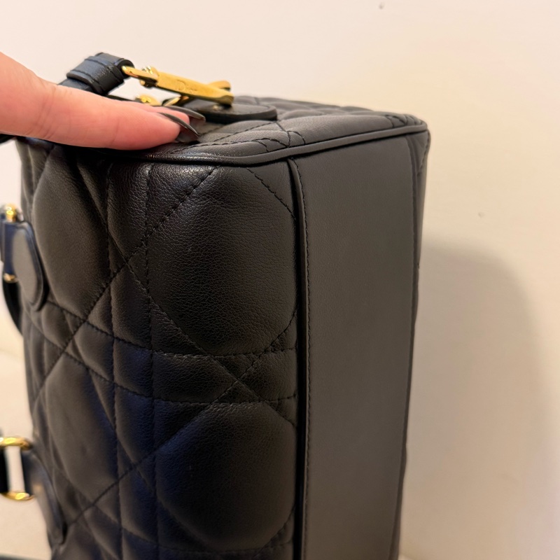 Dior groove 20 black 大藤格紋小牛皮 波士頓包 (誠可談)-9