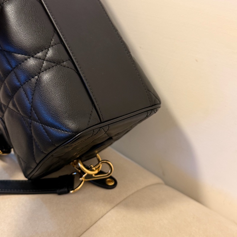 Dior groove 20 black 大藤格紋小牛皮 波士頓包 (誠可談)-10