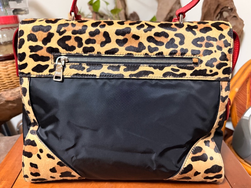 PRADA 手提包拼接珍稀材質/鴕鳥皮/馬毛/（近全新）-1