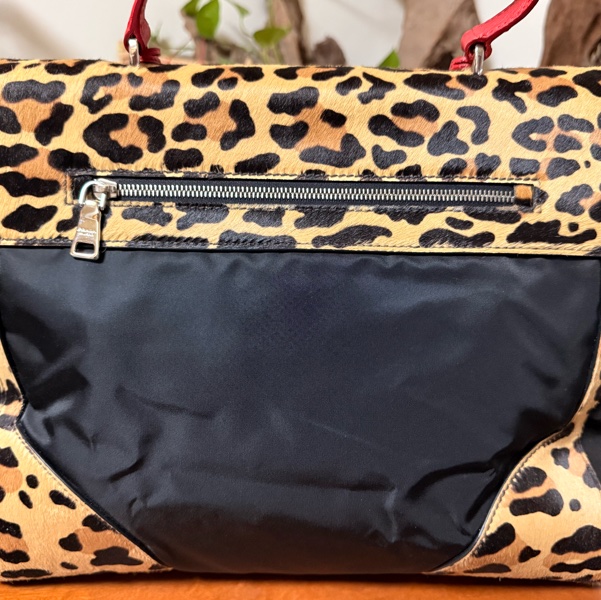 PRADA 手提包拼接珍稀材質/鴕鳥皮/馬毛/（近全新）-6
