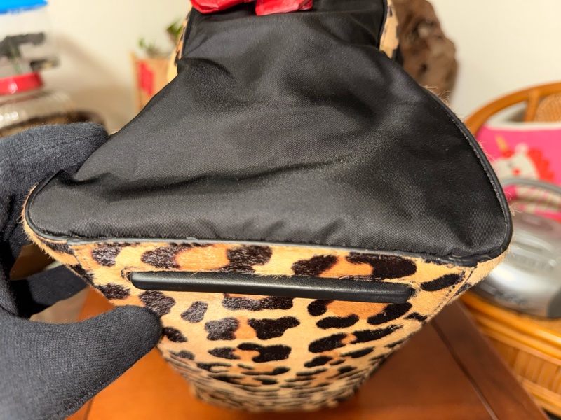 PRADA 手提包拼接珍稀材質/鴕鳥皮/馬毛/（近全新）-7