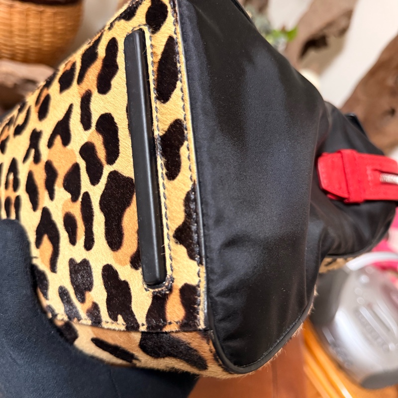 PRADA 手提包拼接珍稀材質/鴕鳥皮/馬毛/（近全新）-8