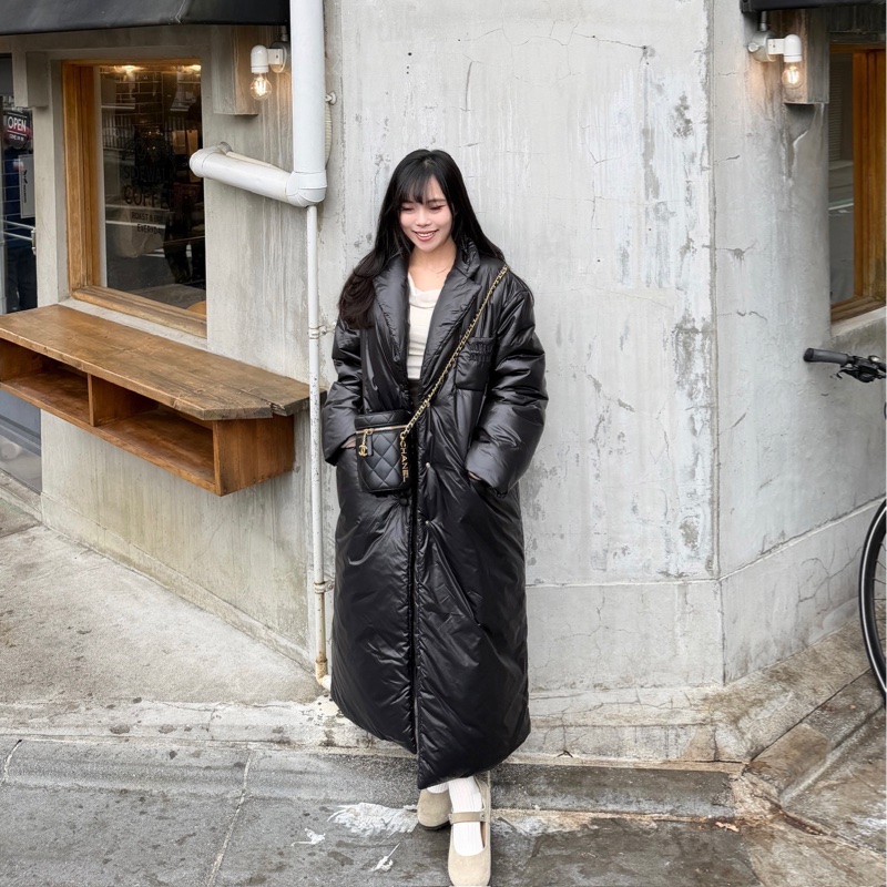 Miumiu繫帶尼龍羽絨外套-15