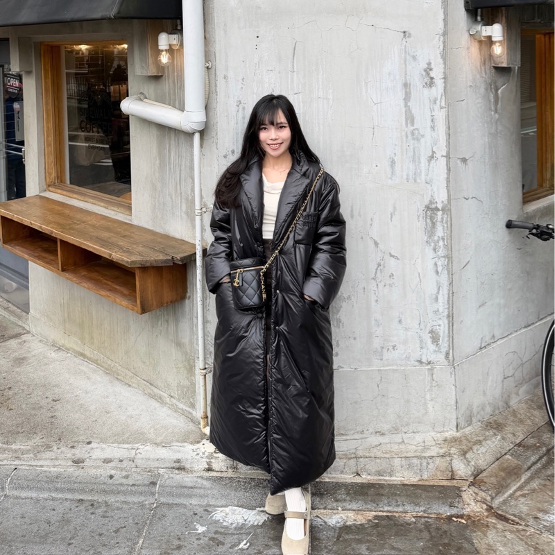 Miumiu繫帶尼龍羽絨外套-16