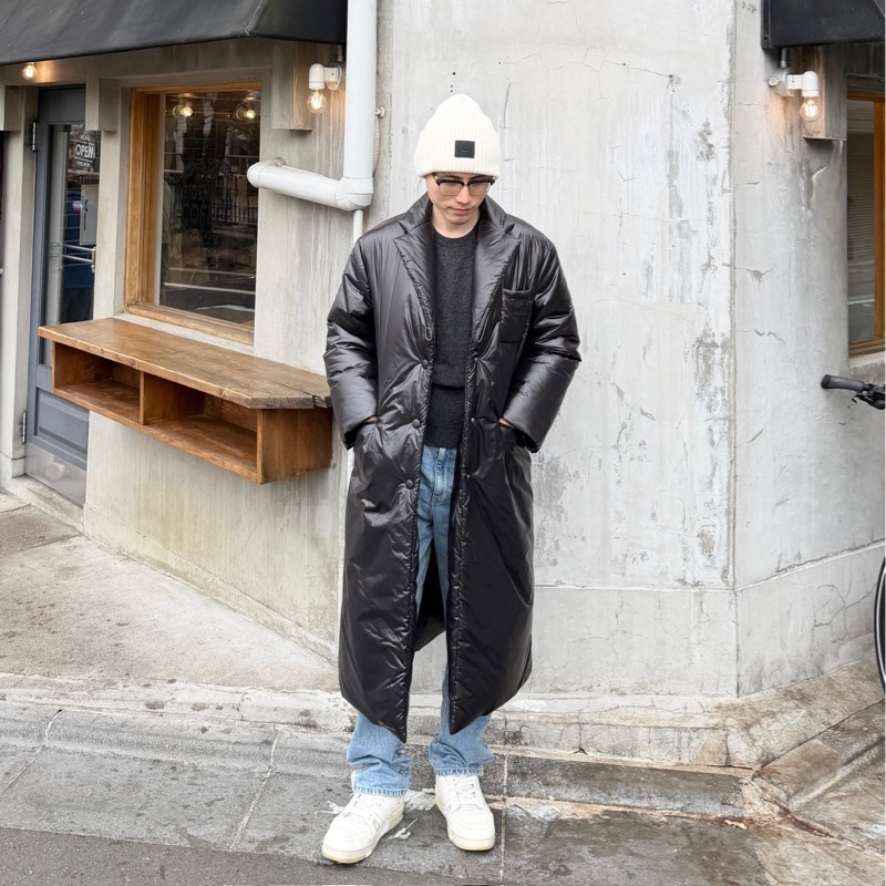 Miumiu繫帶尼龍羽絨外套-19