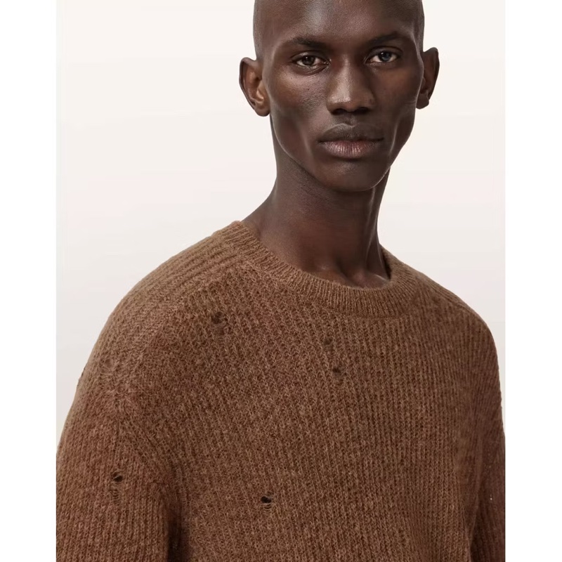 ALLSAINTS EDGIN 羊毛 破壞針織上衣 全新 吊牌未拆 尺寸:L-2