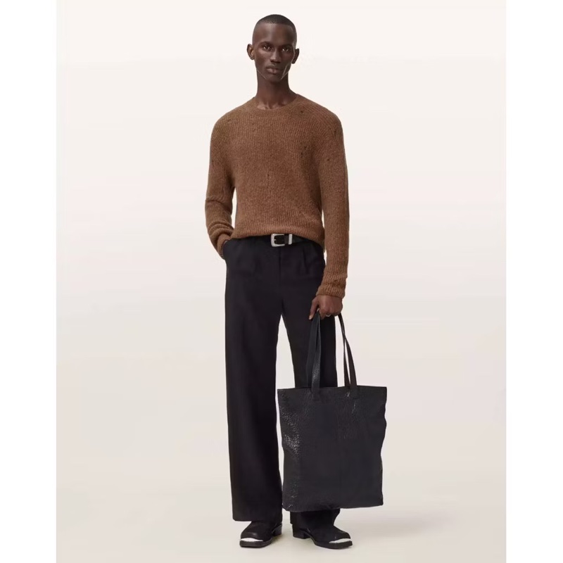 ALLSAINTS EDGIN 羊毛 破壞針織上衣 全新 吊牌未拆 尺寸:L-4