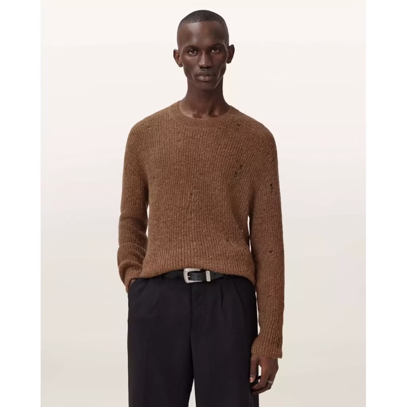 ALLSAINTS EDGIN 羊毛 破壞針織上衣 全新 吊牌未拆 尺寸:L-7