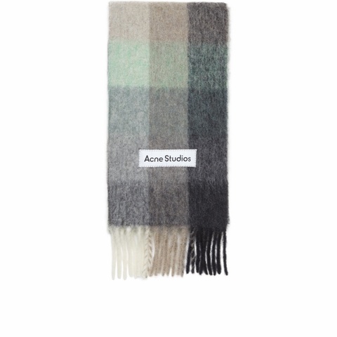 Acne Studios 男女同款 馬海毛格紋圍巾均碼碼250cm*28cm