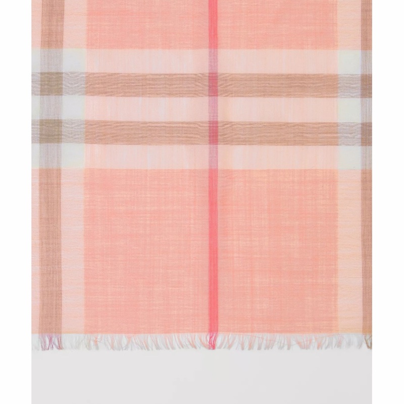 Burberry 女士 輕質格紋圍巾均碼碼長:220cm、寬:70cm-4