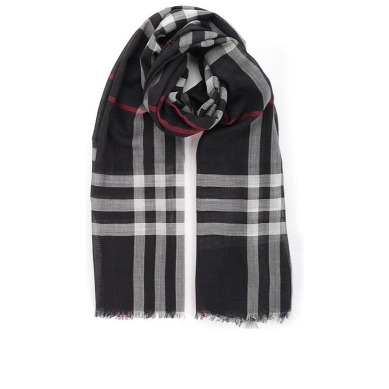 Burberry 男女同款 格紋圍巾均碼碼220cm*70cm-4