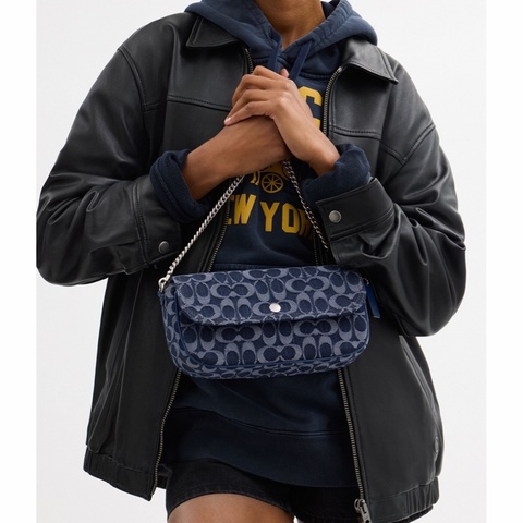 Coach 女士 Bolsa Brook 翻蓋鏈條單肩包均碼碼23.5cm*4.5cm*12cm