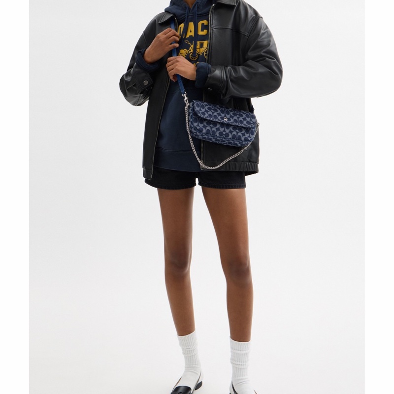 Coach 女士 Bolsa Brook 翻蓋鏈條單肩包均碼碼23.5cm*4.5cm*12cm-1