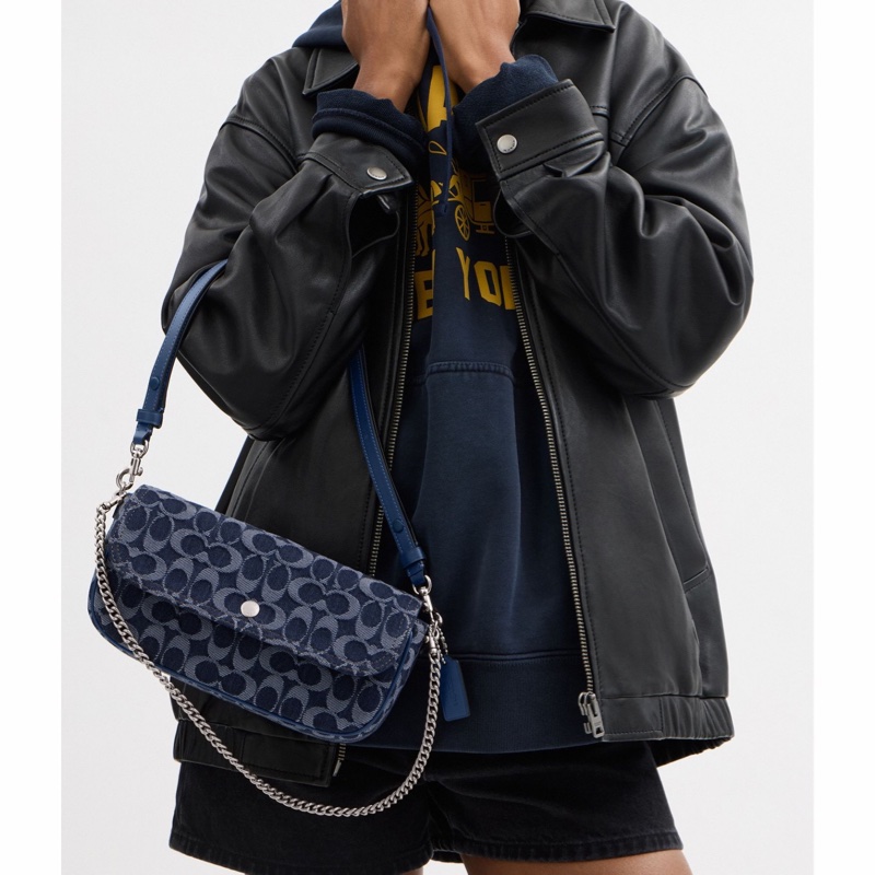 Coach 女士 Bolsa Brook 翻蓋鏈條單肩包均碼碼23.5cm*4.5cm*12cm-4