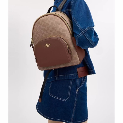 Coach 女士 拉鍊雙肩包均碼碼27.3cm*12cm*31.75cm