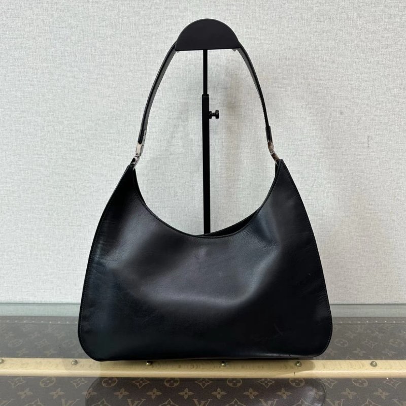 GUCCI 黑銀全皮手提肩背hobo包 31.5*26*7 98新-5