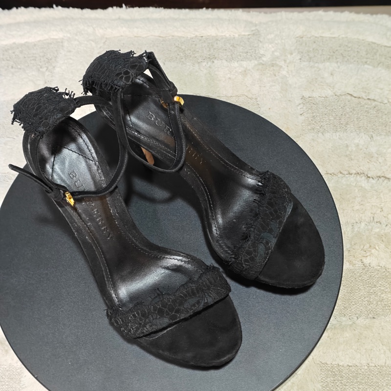 Burberry 黑色蕾絲高跟鞋 eur39-1