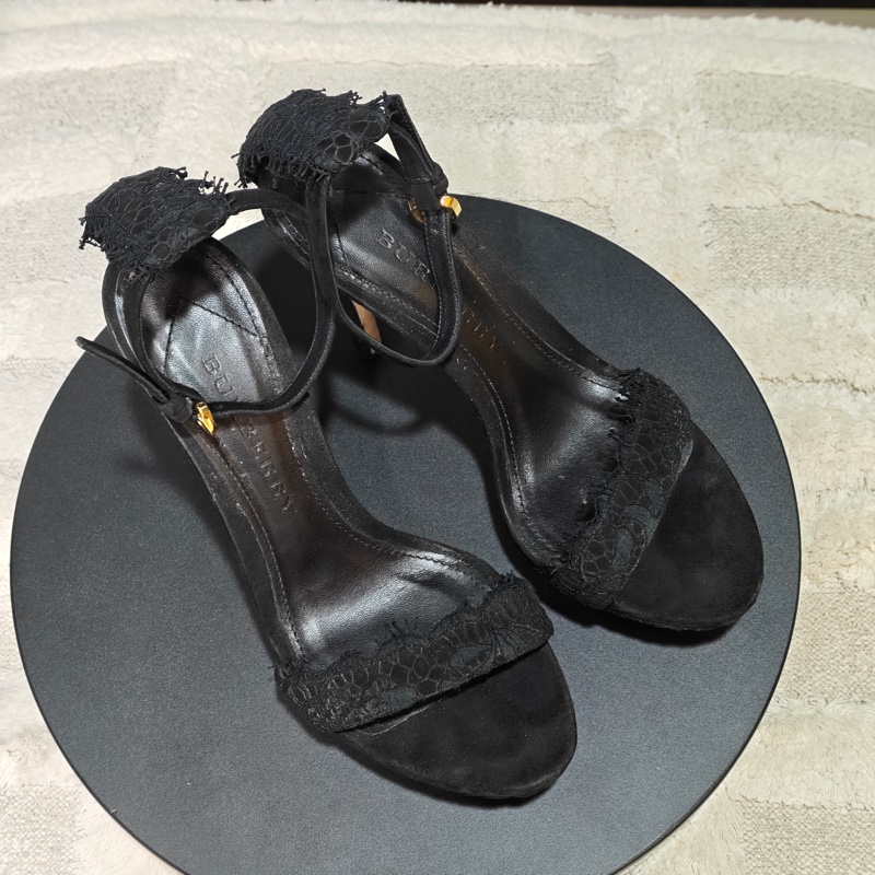 Burberry 黑色蕾絲高跟鞋 eur39-2