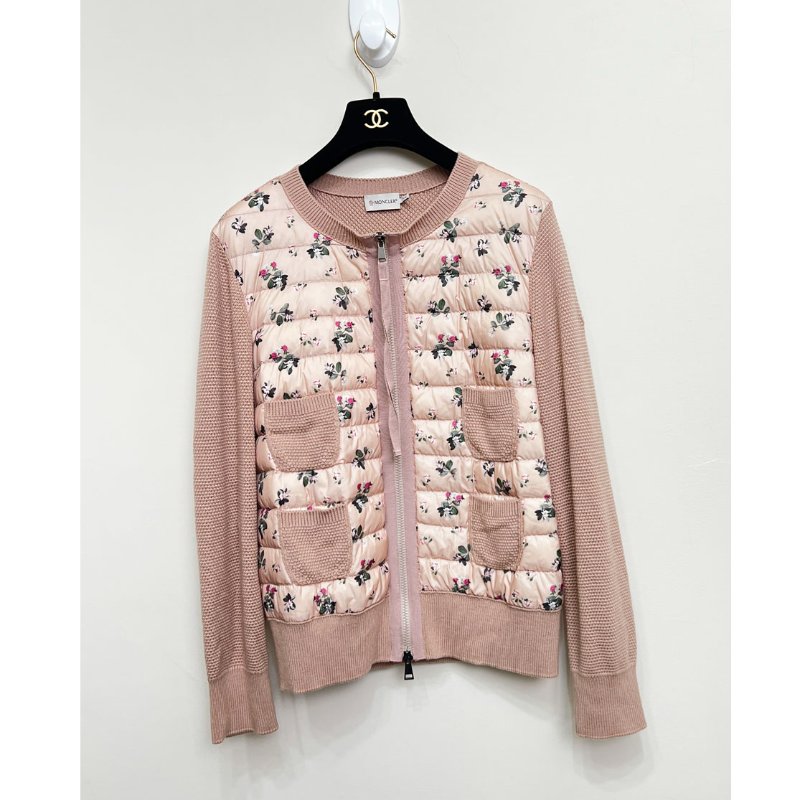 MONCLER 乾燥粉印花針織羽絨外套 XL-2