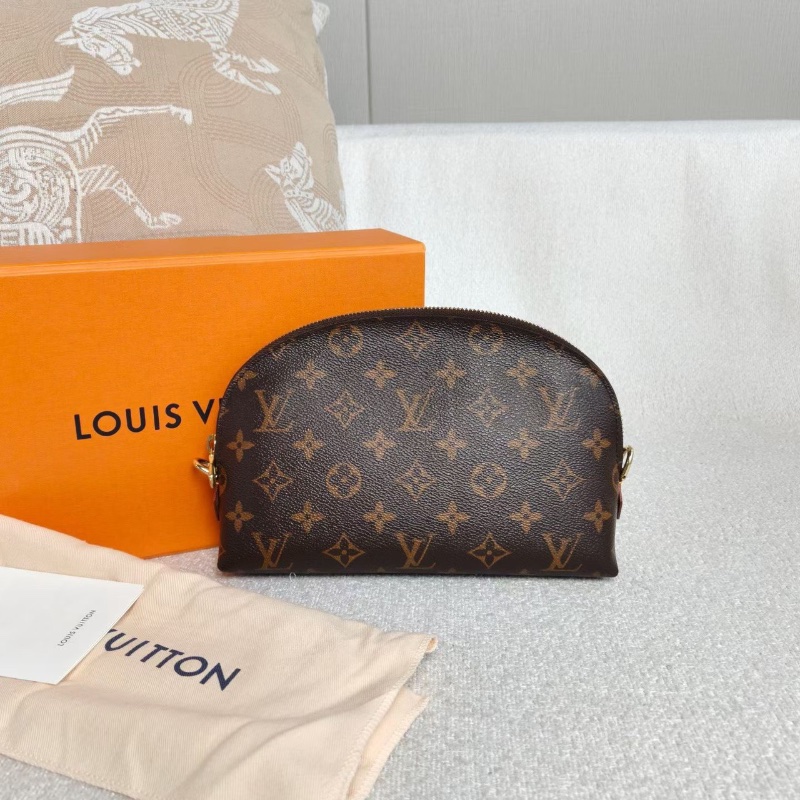 LV老花手拿貝殼化妝包 23.5*15*5 98新配件盒子塵袋-1