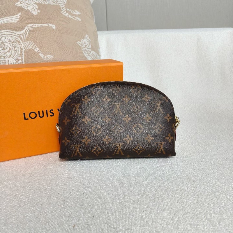 LV老花手拿貝殼化妝包 23.5*15*5 98新配件盒子塵袋-4