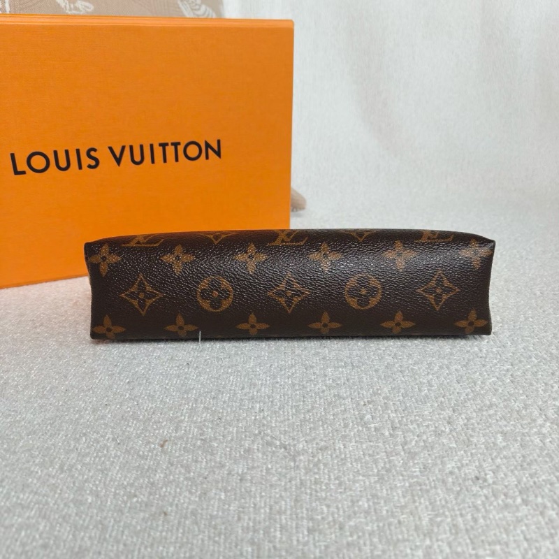 LV老花手拿貝殼化妝包 23.5*15*5 98新配件盒子塵袋-5