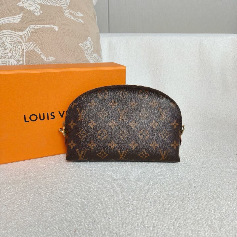 LV老花手拿貝殼化妝包 23.5*15*5 98新配件盒子塵袋-6