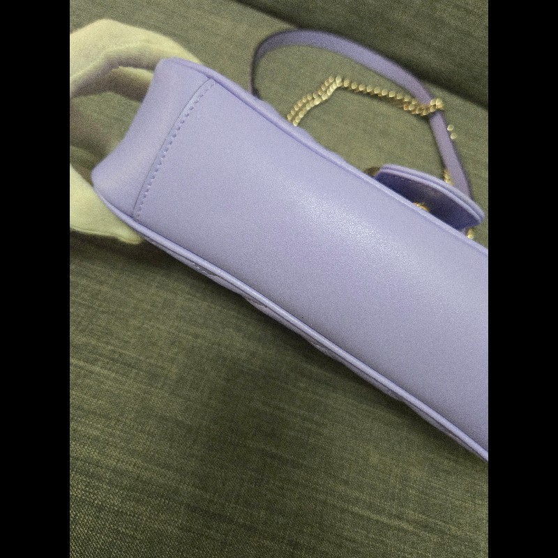 💜 Gucci GG Marmont 馬蒙 26cm 肩背包 斜背包 銀鍊-20