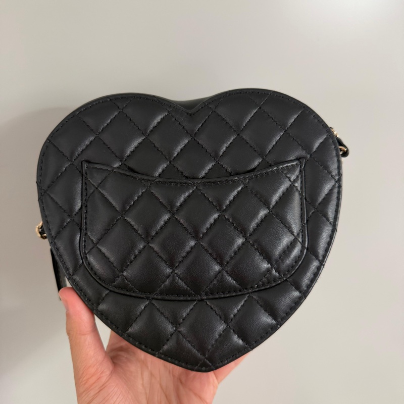 Chanel 愛心包 大號 Jennie同款 香奈兒 黑金-4