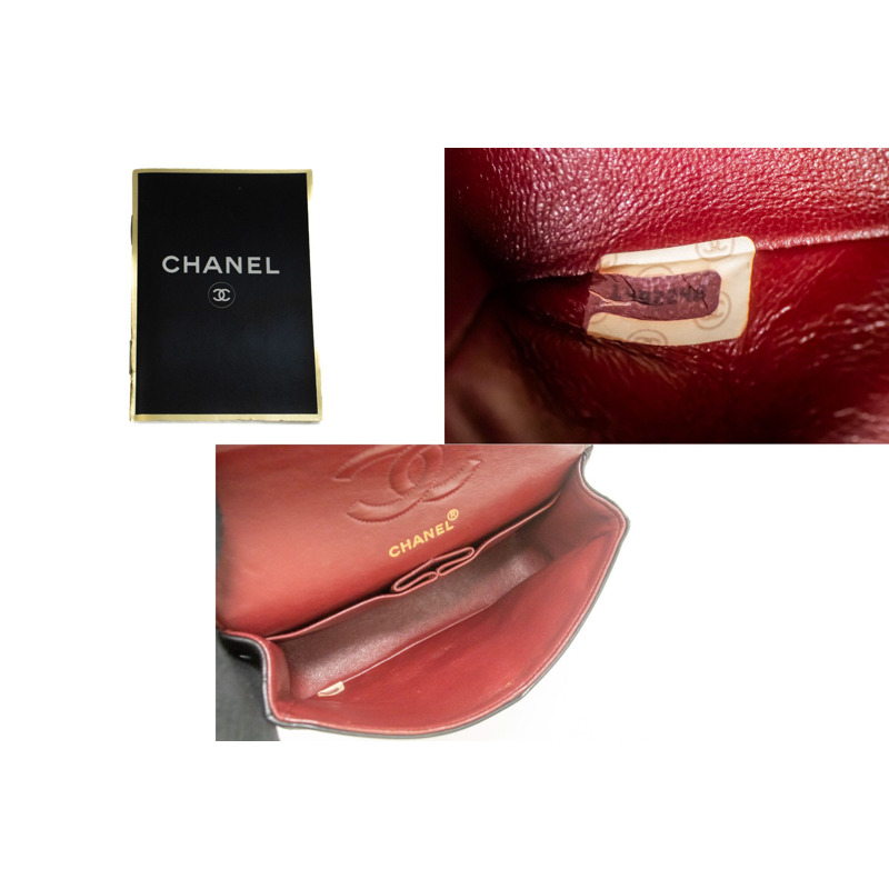 【日本直送】香奈兒經典雙蓋9吋鏈條單肩背包,黑色羊皮-8