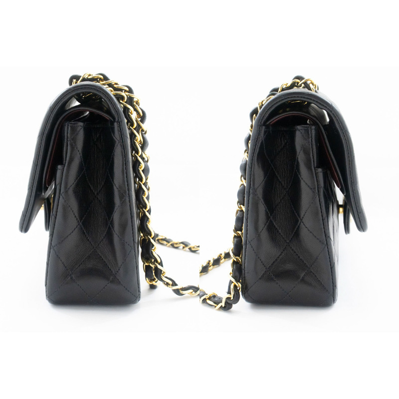 【日本直送】香奈兒巴黎限量版復古小號鏈條單背包 黑色菱格紋-4