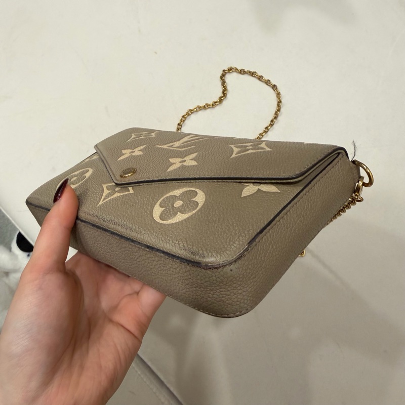 LV斑鳩色 大象灰woc 斜背包-3