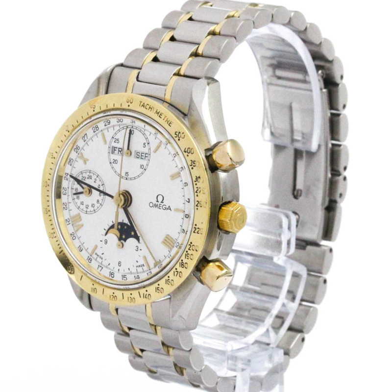 歐米茄超霸系列三曆月相18K金腕錶3336.20拋光款-1