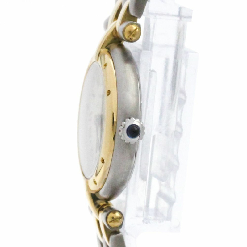 卡地亞 Panthere 圓形 18K 金精鋼石英女錶(拋光)-3