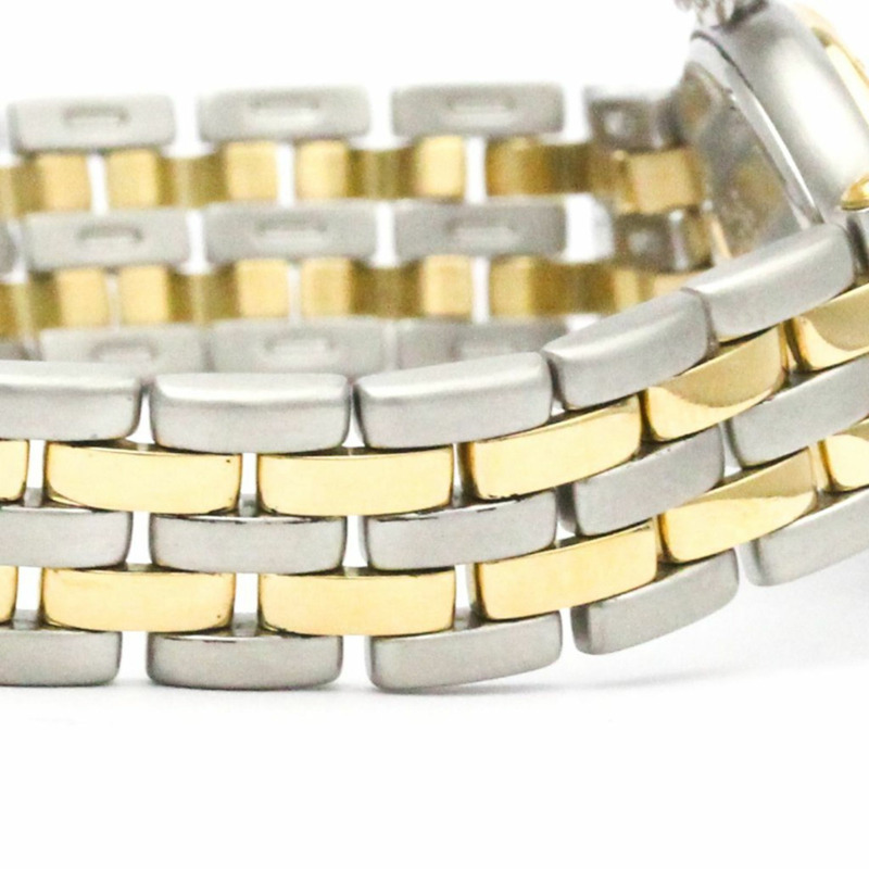 卡地亞 Panthere 圓形 18K 金精鋼石英女錶(拋光)-6