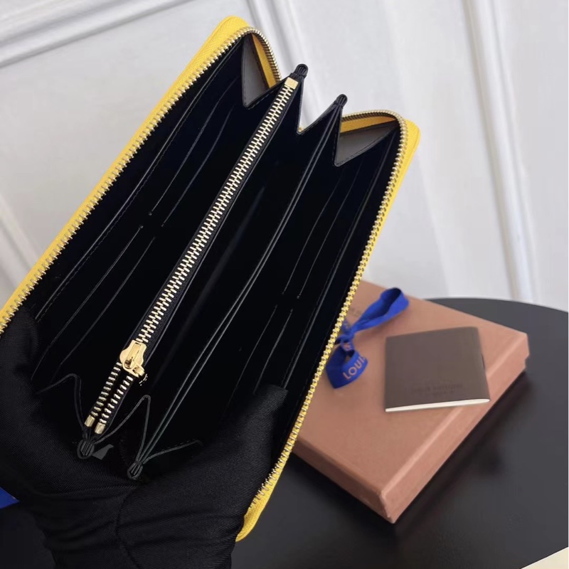 【近新閒置品】Louis Vuitton 路易威登 LV 限量款 波點黃色草間彌生拉鍊款錢包長夾財布聯名收藏經典圓點-8