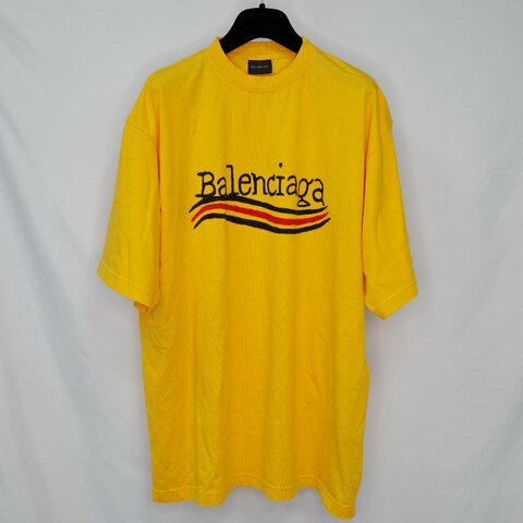 Balenciaga 巴黎世家 Political Campaign黃色手寫體 刺繡標誌 上衣